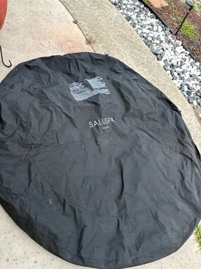 SALUSPA Miami 71” Round Black Spa Cover